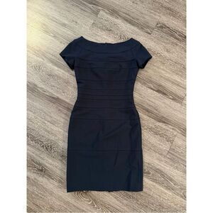 Escada Navy Back Zip Dress